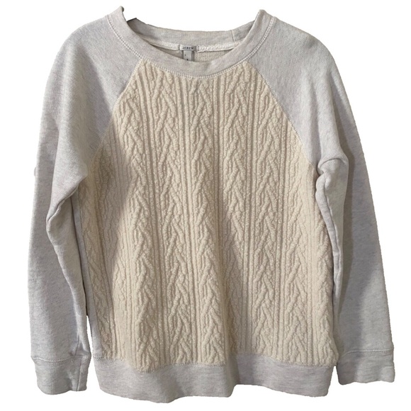 J. Crew Cable Knit Crewneck Sweatshirt Small - Picture 3 of 10